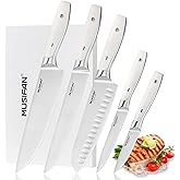 Musifan 5-Piece Chef Knife Set, Professional Ultra Sharp Kitchen Knives For Cooking High Carbon Stainless Steel, With Ergonomic Handle Design (five)