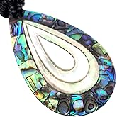 Natural Abalone Shell, Mother of Pearl Beads 19 inch Necklace Handmade Women Jewelry BA258-B