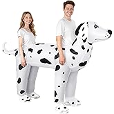 XYJKIDSES Couple Inflatable Dalmatian Costume for Adult Dog Halloween Blow Up Costumes 2025 New 2 Person Funny Dalmatian Costumes for Men Women Cosplay