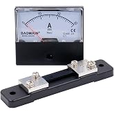 Baomain DH-670 30A Analog Amp Panel Meter Current Ammeter DC 0-30A with Shunt