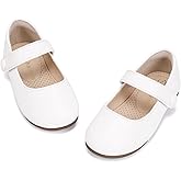 Hehainom Toddler Girl Dress Shoes Mary Jane Ballerina Ballet Flats for Girls Flower Girl Little Kids Wedding Party School Shoes