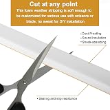 UPSEN Adhesive Weather Stripping Foam Tape 12mm x 3mm x 12m Doors Windows view 5
