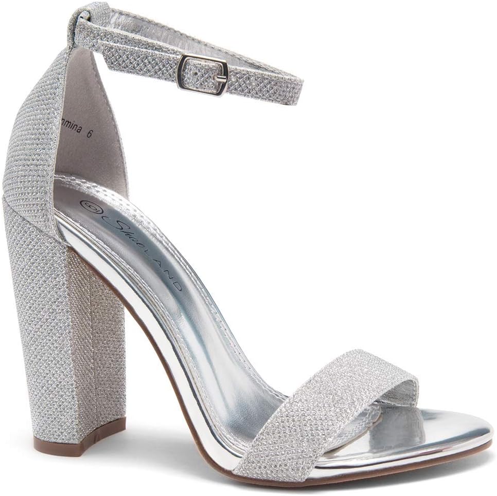 HerstyleWomen’s Chunky Block Heels – Open Toe Ankle Strap Sandals, 3.75 Inch High Heels for Wedding, Party & Dressy Occasions – Comfortable Strappy Dress Shoes