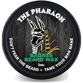 Badass Beard Care Beard Wax For Men - Pharaoh Scent, 2 oz - Softens Beard Hair, Leaves Your Beard Looking and Feeling More Dense