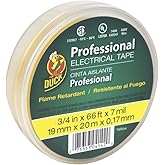 Duck Brand Professional Grade Electrical Tape, 3/4-Inch by 66 Feet, Single Roll, Yellow (299017)