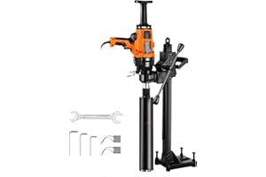 Uargd Handheld Diamond Core Drill Machine with Stand, 0.8-6.3in Drilling Diameter, 2000W Power for Wet and Dry Drilling on Co