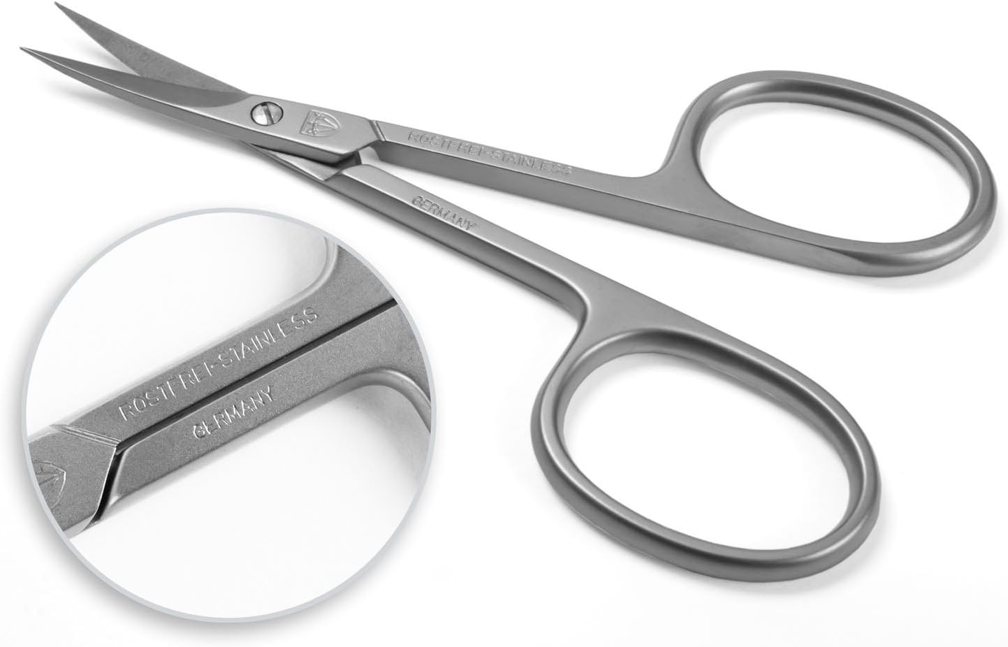 3 Swords Germany - brand quality STAINLESS STEEL INOX CURVED CUTICLE SCISSORS with case, manicure pedicure grooming - professional finger & toe nail care by 3 Swords, Made in Solingen Germany (00112): Home Improvement