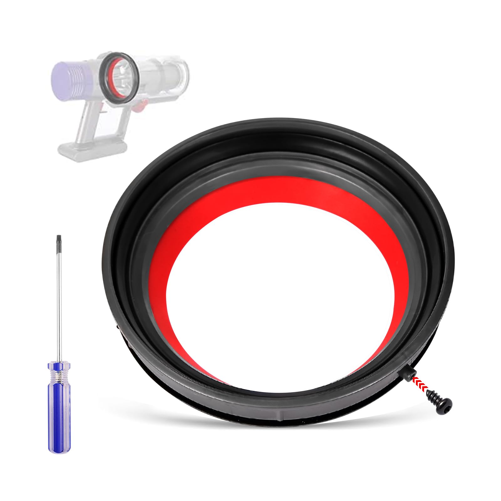 Photo 1 of Dust Bin Top Fixed Sealing Ring Replacement Part Compatible with Dyson Cyclone V10 SV12 Dirt Cup Replacement Parts, Vacuum Cleaner Dust Bucket,Vacuum Cleaner Accessories Assembly part # 969509-01
