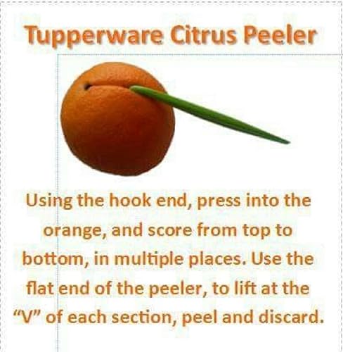 Tupperware Citrus Peeler - Easy Orange & Lemon Peeler Tool, 6.5 Inches Long - View #7