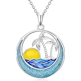 Dorunmo Faith Collection 925 Sterling Silver Desert/Cactus/Nautical/Rudder Tropical Palm Compass Wave Heart Pendant Christian Boho Jewelry Gifts for Women Men