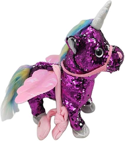 electric walking unicorn plush toy