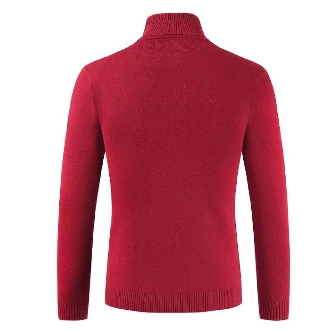 Comaba Men Mock Neck Solid-Colored 