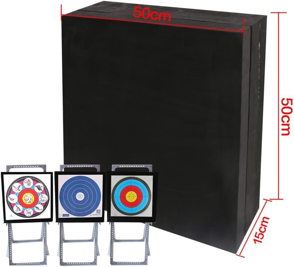 Huntingdoor Archery Target 20X20X20inch Arrow EVA Target with Target Face High Density Self Healing Foam Target 2-Side for Shooting Practice Available 1/3/4 Layer
