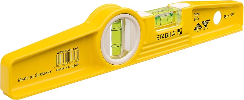 Stabila 81s 25cm/10in Aluminium Torpedo Level Non Magnetic Multicolor