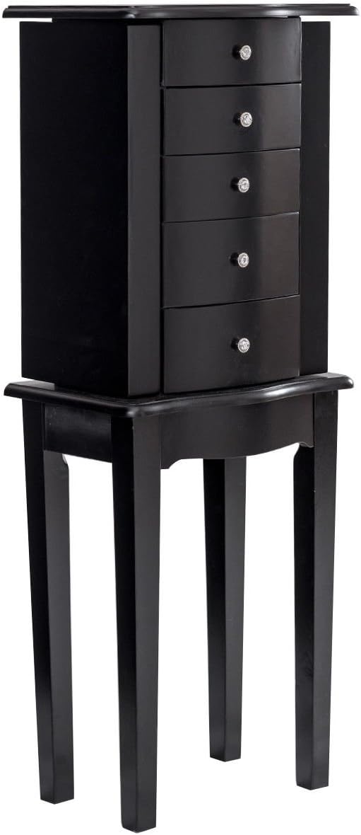 Amazon Com Free Standing Jewelry Armoire Storage Cabinet Chest