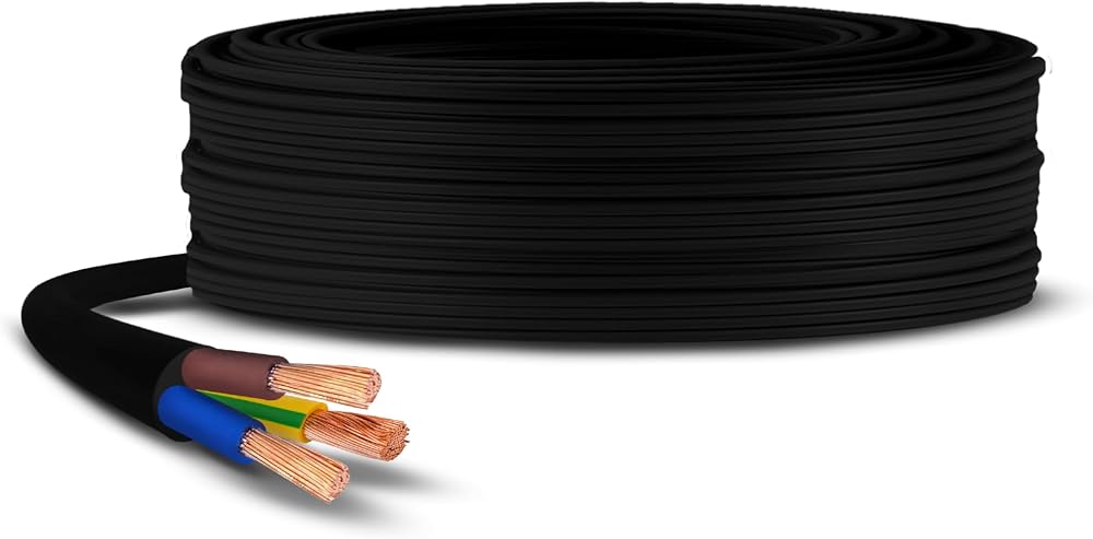 Primes DIY 3 Core 3183Y Flexible PVC Mains Cable 0.75mm 1m BASEC