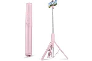 Sensyne 60" Phone Tripod, Lightweight All in One Selfie Stick Integrated with Wireless Remote Compatible with All Cell Phones for Selfie/Video Recording/Photo/Live Stream/Vlog