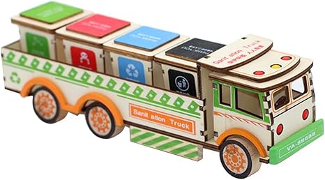 wooden garbage truck