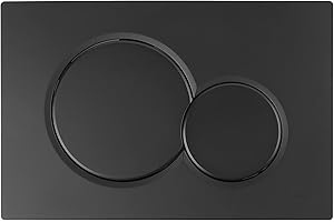 Gurrezin Dual-Flush Actuator Plate for Matte Black in Wall Tank Systems Compatible with Geberit 115.770.11.5, 9.7x6.5x0.5 inch