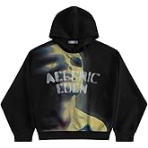 Aelfric Eden Thermal Imaging Human Face Print Pullover Hoodie Vintage Graphic Hoodies Streetwear Hooded Sweatshirt Unisex