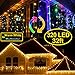 KNONEW Christmas Lights Outdoor Color Changing 320 LED 33ft 8 Modes Curtain Fairy String Light with 64 Drops, Green Wire LED Lights for Wedding Party Holiday