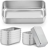 LIANYU 10 Pack Loaf Pans for Baking Bread, 9 x 5 Inch Stainless Steel Bread Loaf Pans for Sourdough, Cake Brownies, Heavy Duty Loaf Tins for Oven, Dishwasher Safe