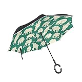 Reverse Umbrella Indian Animal Elephant Windproof