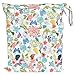 Wet Dry Bag Baby Cloth Diaper Nappy Bag Reusable with Two Zippered Pockets (Bloom)
