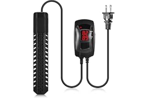 Woliver Aquarium Heater 40/50/55/75/80 Gallon Submersible Betta Fish Tank Heater with LED Temperature Controller Overheat Protection for Betta, Turtle, Turtle Tank Heater Saltwater or Freshwater 300W