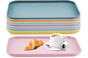 COOBBAR Plastic Art Trays,8 Pack Stackable Activity Tray Crafts Organizer Tray Serving Tray Jewelry Tray for DIY Projects, Painting, Beads, Organizing Supply,8 Color (15 x 10.6 Inches)