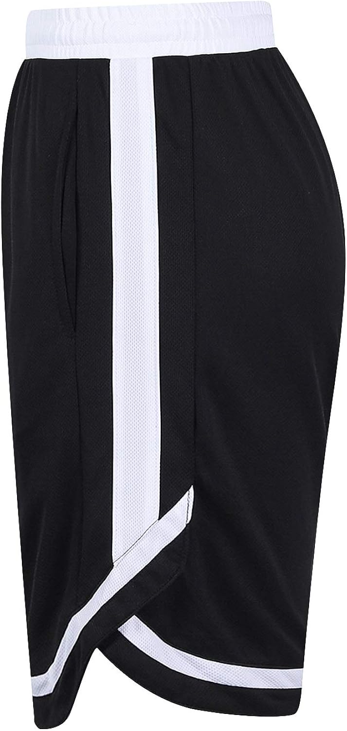 PTSports Men’s Cool Basketball Shorts with Pockets Quick-Dry Athletic Running Gym Shorts Drawstring: Clothing