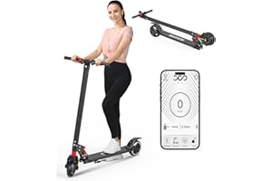 TODO Electric Kick Scooter, Max 15MPH Power by 250W Motor,12/15Miles Range, Commuting E-Scooter, 6.5" Solid Tire,Foldable Scooter for Adults & Teens,Smart APP