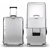 T Tersely Clear PVC Suitcase Cover Protectors 20/24/26/28/30 Inch Suitcase Baggage Covers - Waterproof Dustproof and Anti-Scratch 20-30 Inch Luggage Cover (28inch)