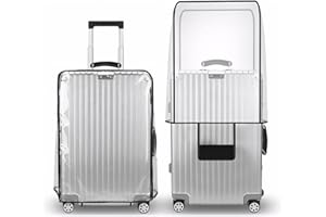 T Tersely Clear PVC Suitcase Cover Protectors 20/24/26/28/30 Inch Suitcase Baggage Covers - Waterproof Dustproof and Anti-Scratch 20-30 Inch Luggage Cover (28inch)