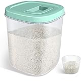 TBMax Airtight Rice Storage Container - 20 Lbs Bulk Food Container Bin with Measuring Cup - Perfect for Rice Flour Cereal Pet
