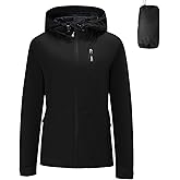 FARVALUE Women's Rain Jacket Waterproof Lightweight Packable Raincoat with Hood Outdoor Active Windbreaker