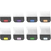 Wahl Pro Animal Stainless Steel Attachment Comb Set, Multicolor 2 | 8 Cutting Lengths, Color-Coded Dog and Cat Clipper Guides, Animal Grooming Essentials, Snag-Free Cutting