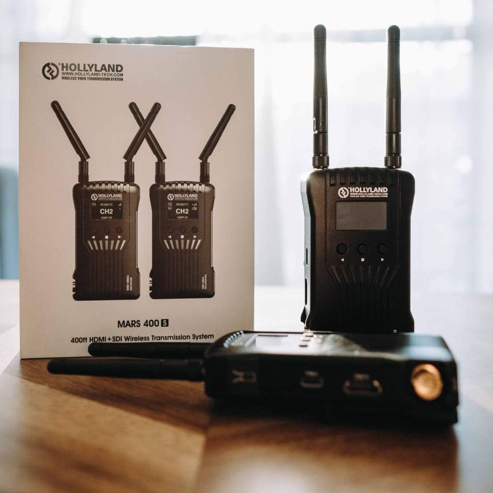 Hollyland Mars 400S Wireless Video Transmission System,SDI HDMI Image 1080P 5G Wireless HD 400ft Transmitter Receiver Support Android & iOS 3 Scene Modes Cold Shoes and Battery Kit: Car Electronics