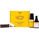 Leather Honey Suede & Nubuck Care Kit: Cleaner, Protector, Suede Brush & Eraser: Clean, Protect & Restore Shoes, Boots, Uggs,