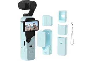 Silicone Cover for DJI OSMO Pocket 3, Lens Protection Cover Screen Shading Accessories with Anti Loss Rope Threaded Handle Pr