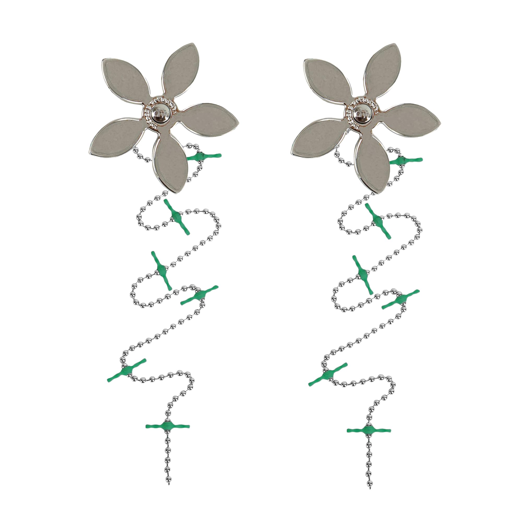 Photo 1 of ?DrainWig Shower Drain Hair Catcher – Disposable Silver Flower (2-Pack) – No-Touch Hair Removal for Flat Shower Drains – As Seen on Shark Tank