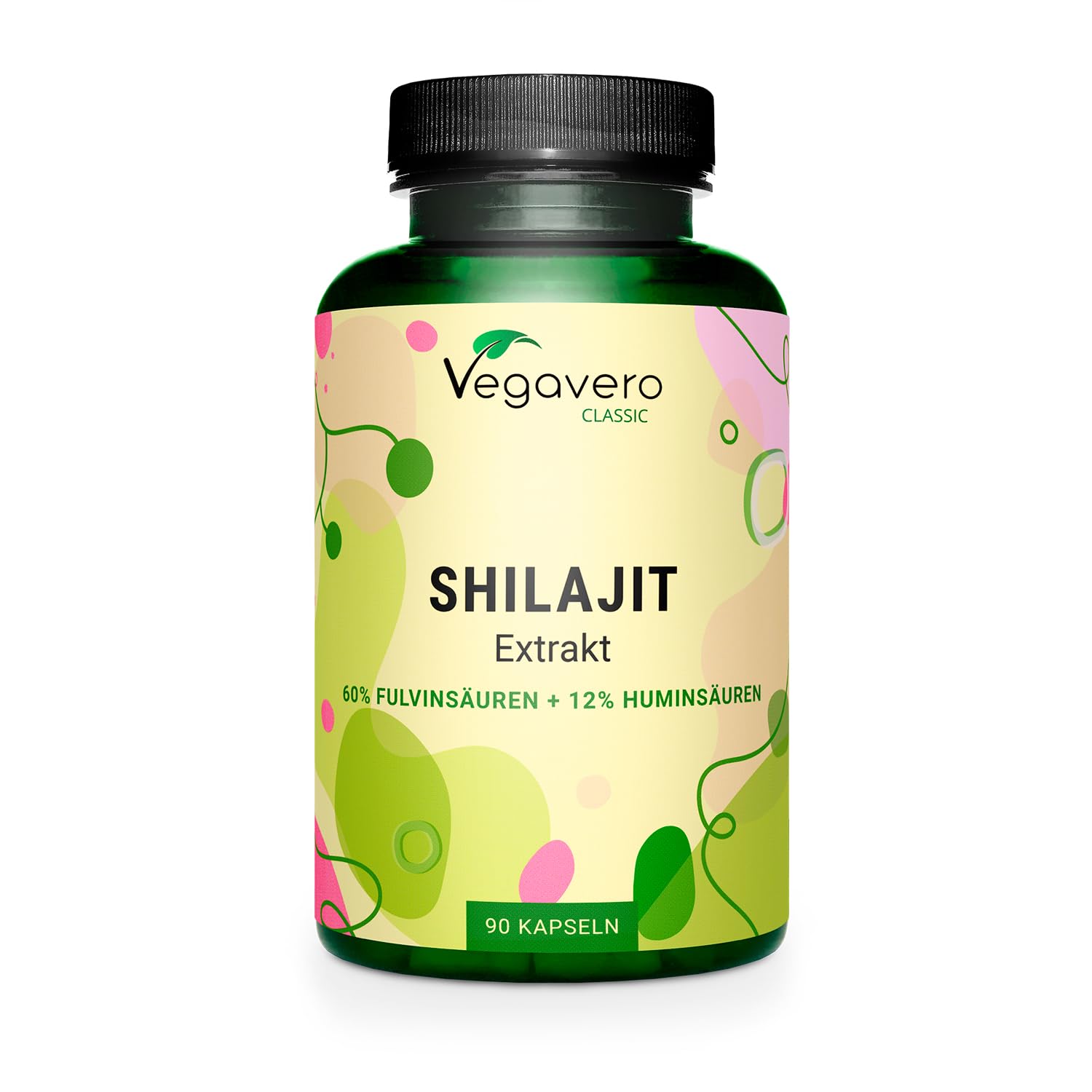 Vegavero Himalayan Shilajit Resin 1300 mg | 60% Fulvic Acid + Humic Acids | 60:1 Himalyan Extract | NO Additives | 3 Month Supply | 90 Capsules | Vegan