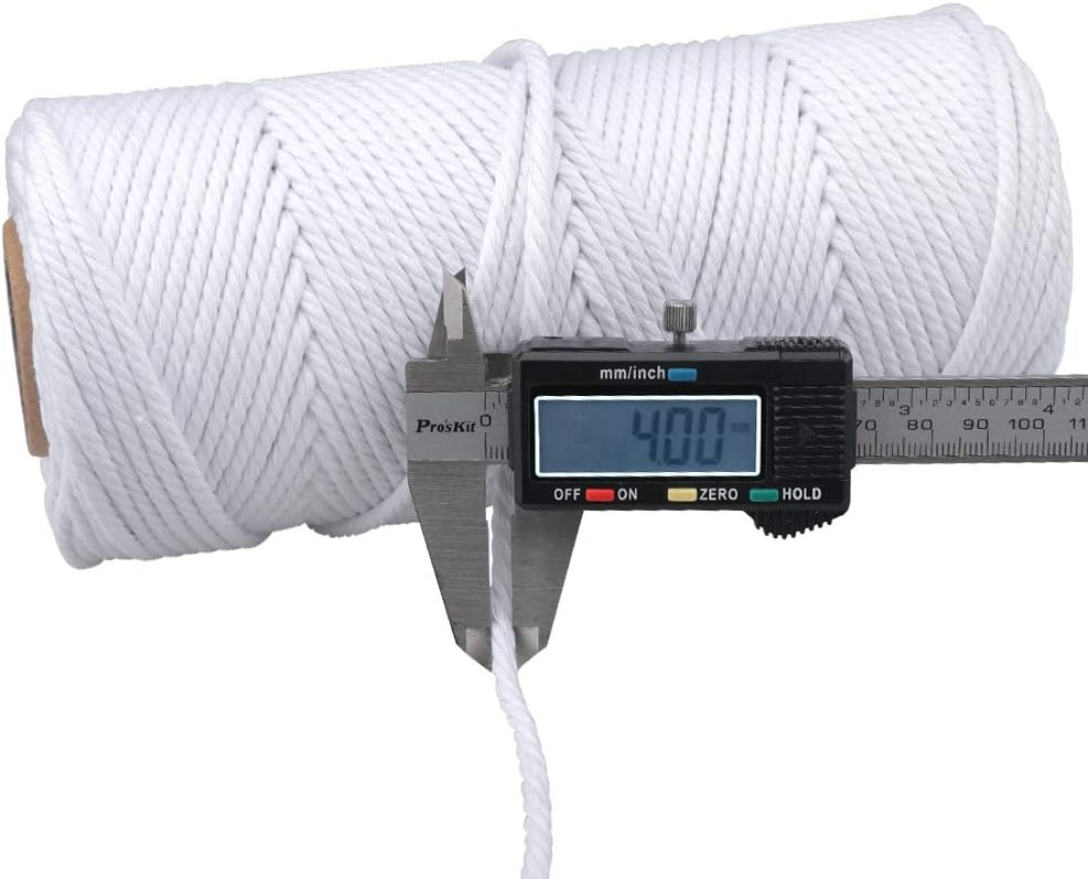 jijAcraft 4MM White Macrame Rope Cord - Image 3