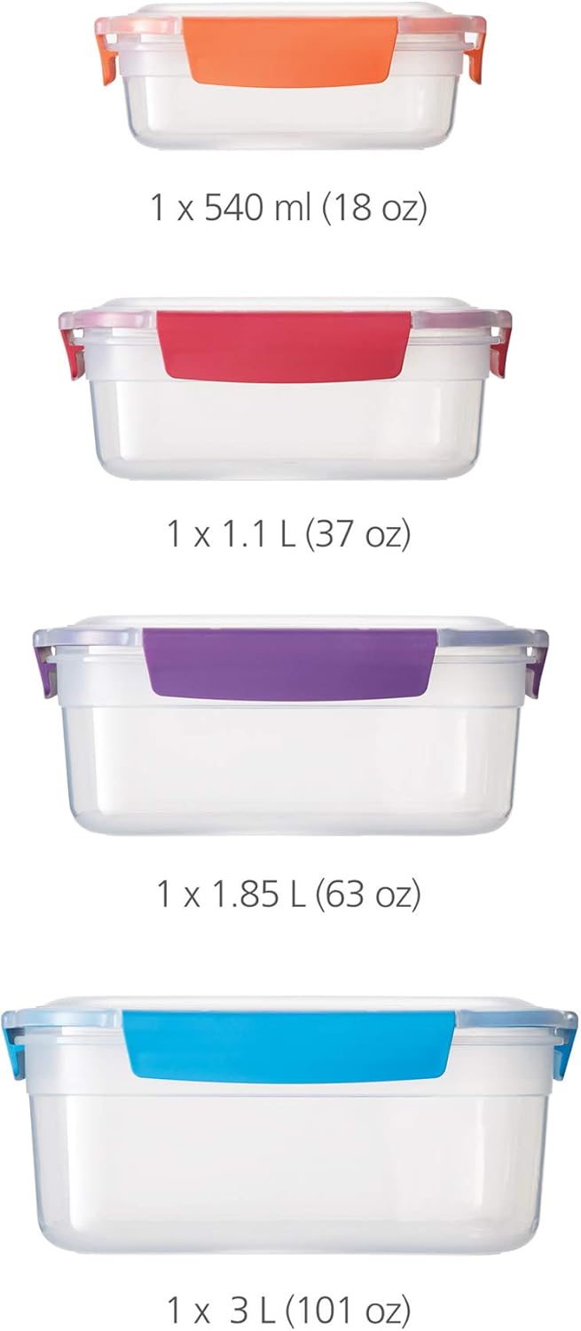 Joseph Joseph 81090 Nest Lock 4Piece Storage Container Set Multi