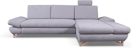 Canapé Dangle Convertibles Scandinave Tissu Gris Clair Merida Canapé Dangle Droit