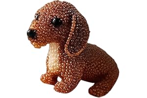 Generic Dog Bead Embroidery Kit for Beginners DIY Art Craft with Detailed Color Instructions Ideal for Christmas Birthday (D,