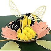 sunohyesla Pop Up Honey Bee Card,Honey Bee 3D Greeting Cards,For Mothers Day, Spring, Thinking of You, Thank You, Sympathy, Wedding, Anniversary, Just Because, All Occasion