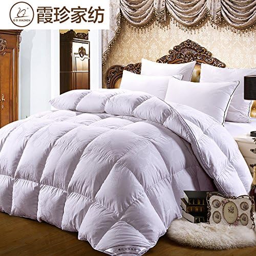 All-Season Comforter Duvet Insert, Cashmere Jacquard quilt, Plush Feather Quilt Core, Thick Duvet Quilt,260x240cm-winter White