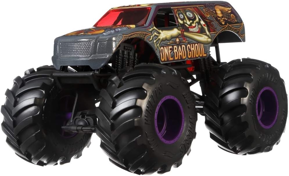 Hot Wheels One Bad Ghoul Monster Truck, 1:24 Scale, Assorted
