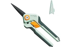 PrunePro Garden Scissors Pruning Shears Sharp Stainless Steel Non-Stick Teflon Coating Blade for Precise Cuts Garden Snip Bonsai Clippers for Plants Rose Flower